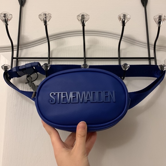 Steve Madden Royal Blue Leather Belt Bag - Picture 1 of 17